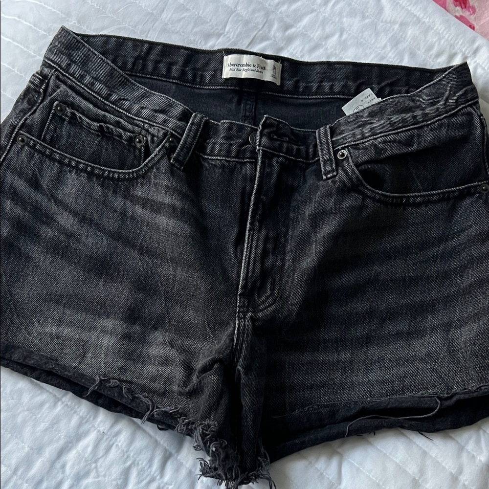 Abercrombie & Fitch Charcoal Denim Cutoffs